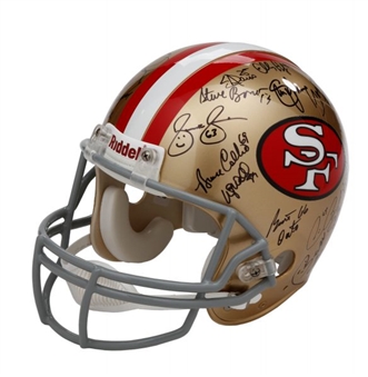 San Francisco 49ers Legends Signed Helmet With 37 Signatures Including Montana and Young